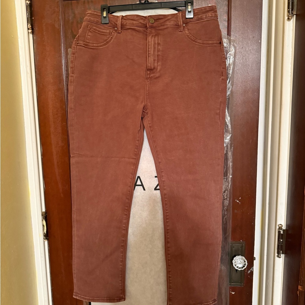 Women's Straight Leg Jeans in Rust by Risen